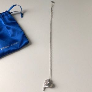 Theresa Capital heart angel necklace